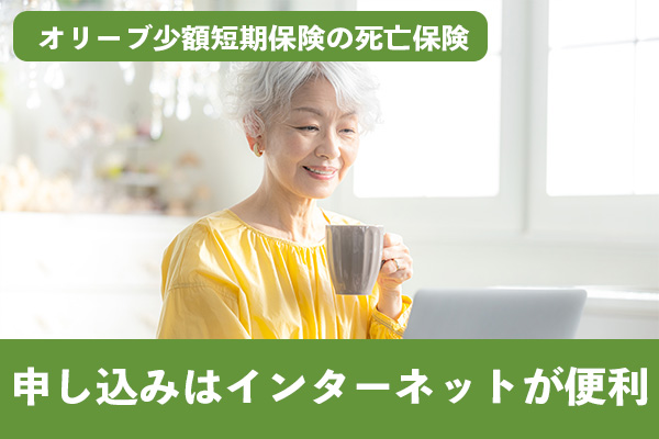 オリーブ少額短期保険の死亡保険の申し込みはインターネットが便利